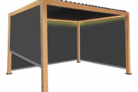 Pergola 3x4 m ANTRACYT ALUMINIOWA kurtyny